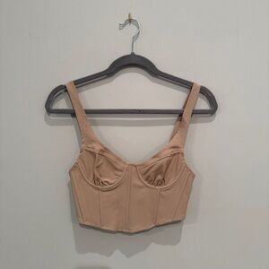 Grey Bandit Tan Corset Style Crop Top